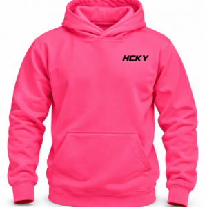 Neon HCKY Hoodie – Neon Pink