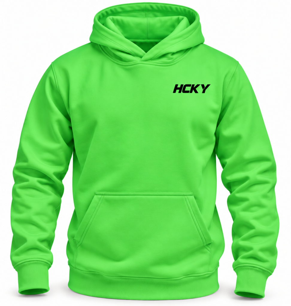 Neon HCKY Hoodie – Neon Green