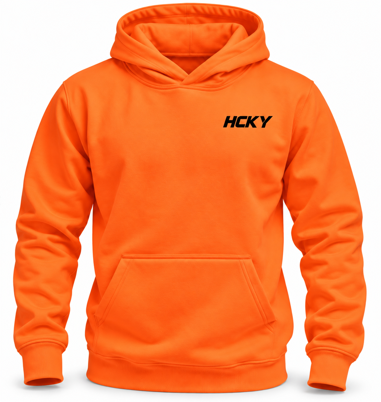 Neon HCKY Hoodie – Neon Orange