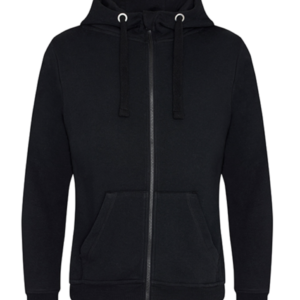 Classic Zip-Up Hoodie – Jet Black