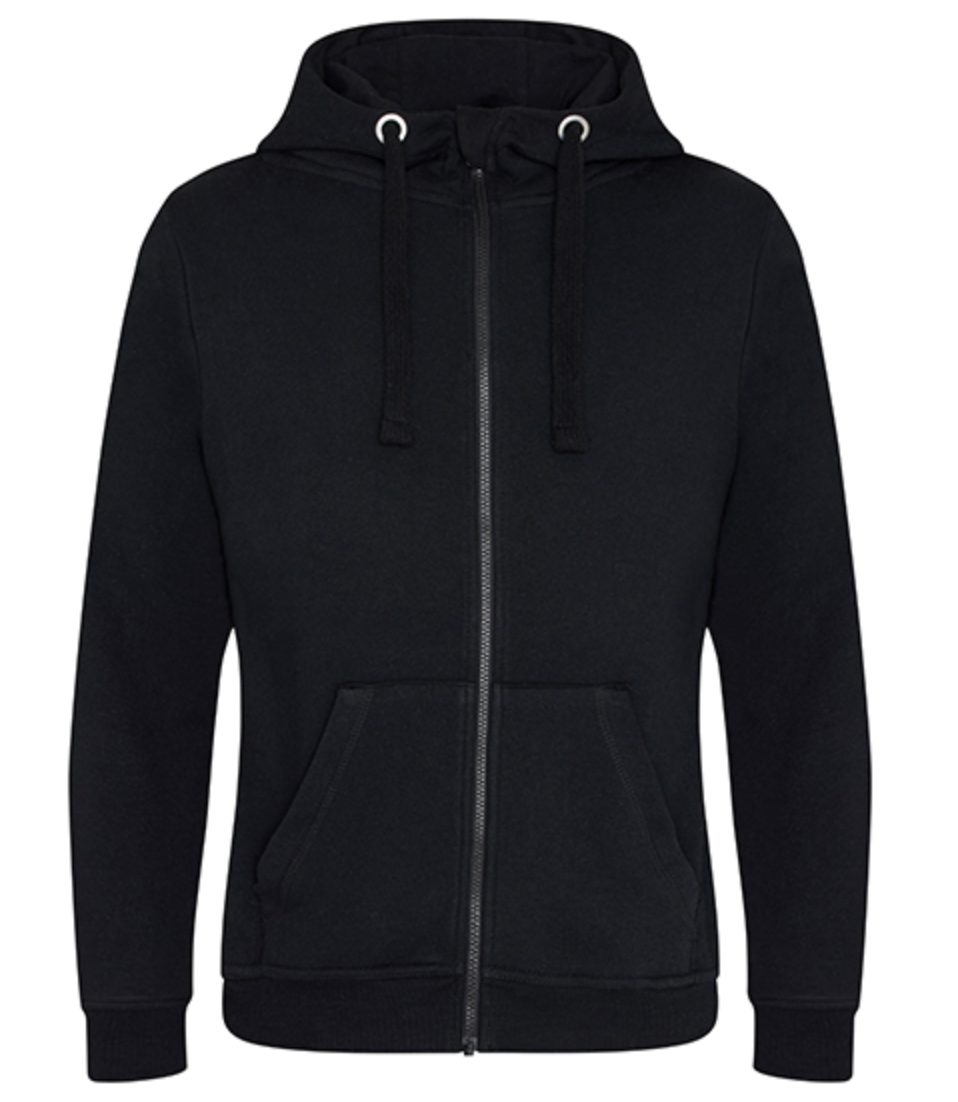 Classic Zip-Up Hoodie – Jet Black