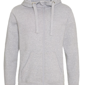 Classic Zip-Up Hoodie – Heather Grey