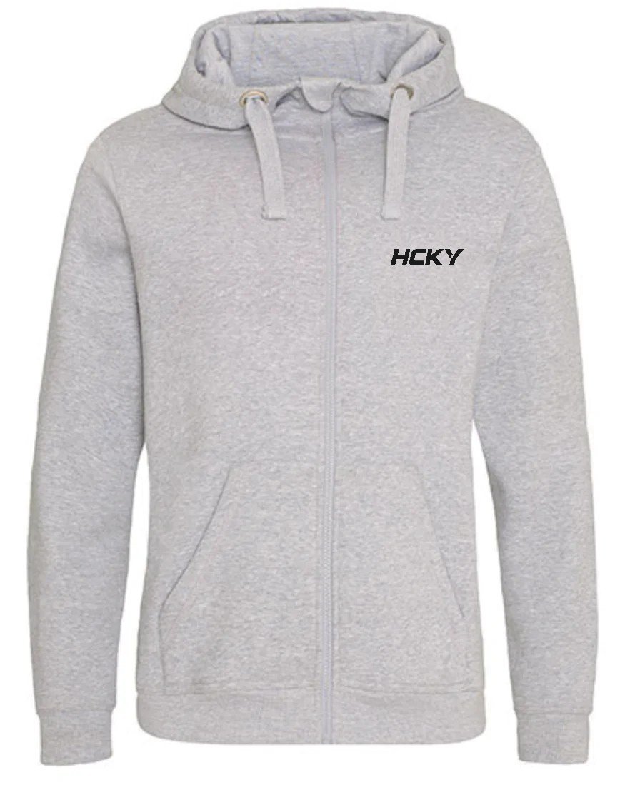 HCKY Zip-Up Hoodie – Heather Grey
